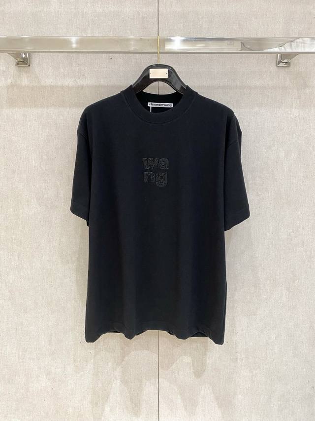 Alexander wang 大王高克重纯棉短袖 刺绣工艺 设计感十足 码数：S-3XL