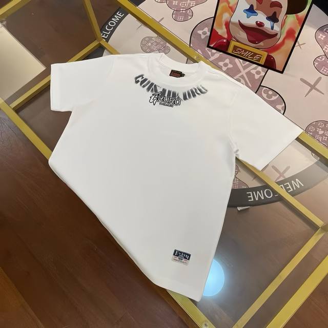 重磅300克 EVISU 福神 2025年春季新品男士商标字母印花短袖T恤 S-XXL