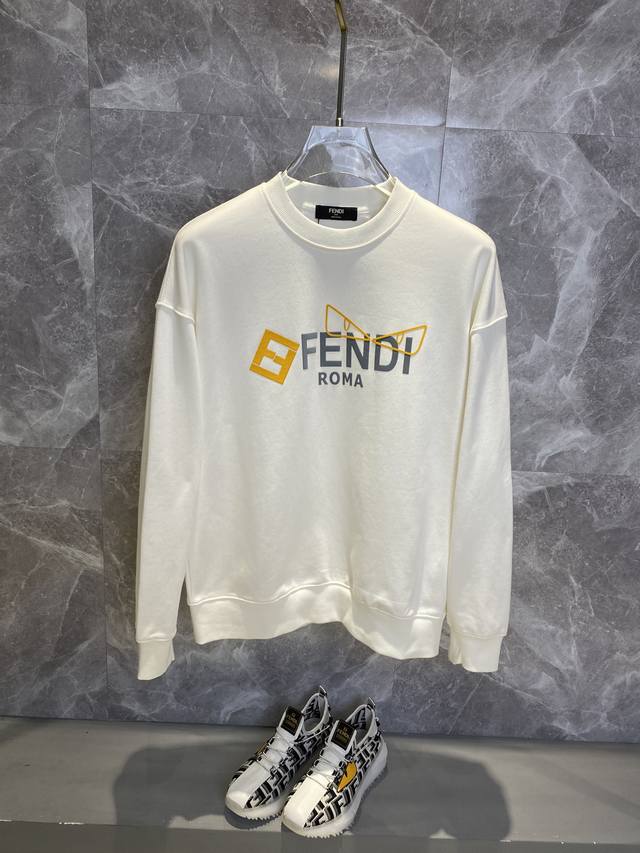 FENDI芬迪 2025初春卫衣上新！重磅情侣款卫衣，独家发售，定制顶级欧棉高克重420克毛圈面料，舒适细腻，落肩版型，高清印花，独家设计，超强工艺，版型超赞！