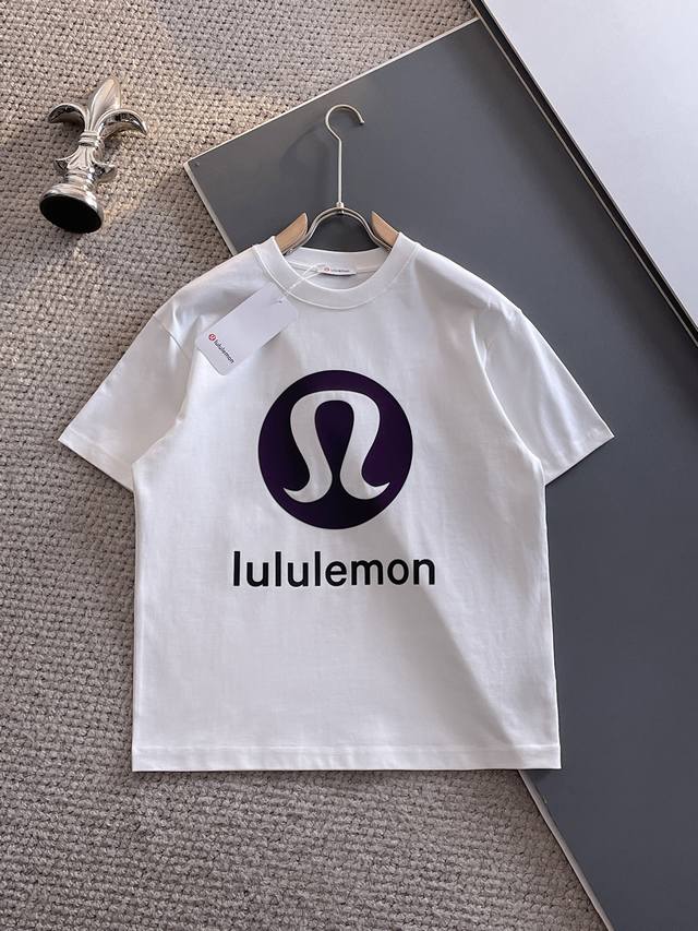 lululemon露露乐檬 2025ss春夏高品质情侣款短袖T恤，甄选260克古驰双纱潮牌棉，工艺品级别，辅料顶真，车线做工符合精品要求，超级好搭配，落肩款，品