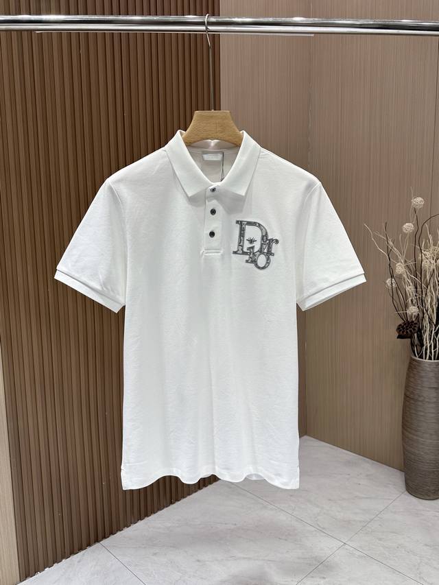 Dior 迪奥 2025ss经典时尚翻领 Polo衫短袖 贸易公司渠道订单，官网同步发售，简约大气，时尚百搭，品相更是无法挑剔更不易褪色彰显出别样的风味 码数：