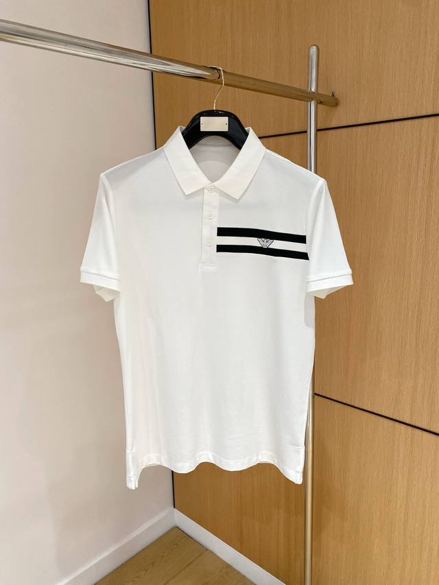 开春新品 阿玛尼 2025ss夏季新款字母logo男士翻领Polo衫！经典商务男款，高端男装的天花板级别的商务男款！简约时尚大气不失优雅，单穿内搭体面过人，品质