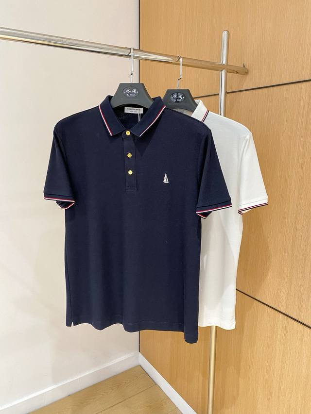 开春新品 TB 2025ss夏季新款字母logo男士翻领Polo衫！经典商务男款，高端男装的天花板级别的商务男款！简约时尚大气不失优雅，单穿内搭体面过人，品质控 - 点击图像关闭