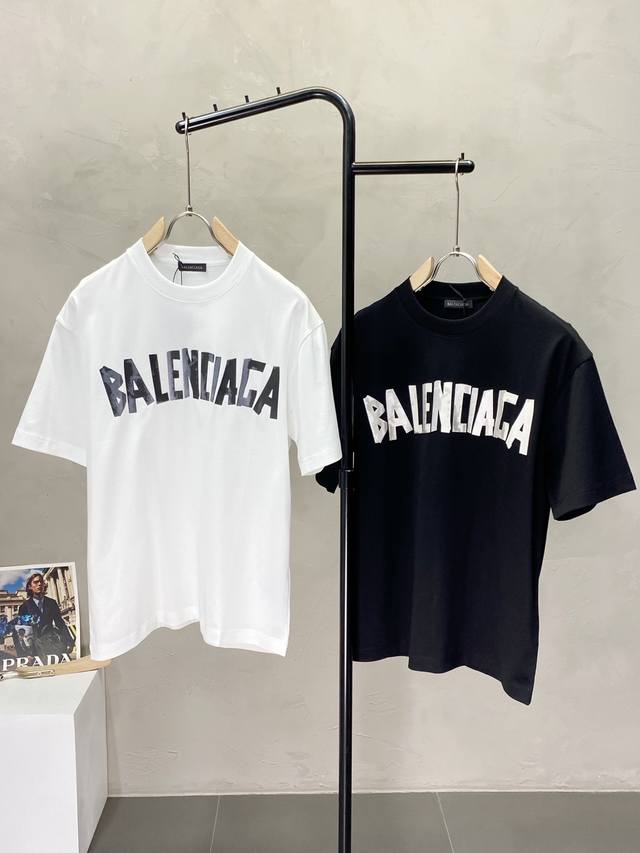 Balenciga巴黎世家独家专供新款原单男士休闲短袖 高端定制 高版本 时尚百搭爆款进口面料 手感超柔软细腻 穿着亲肤舒适 高端精品 代工厂精细做工 上身非常