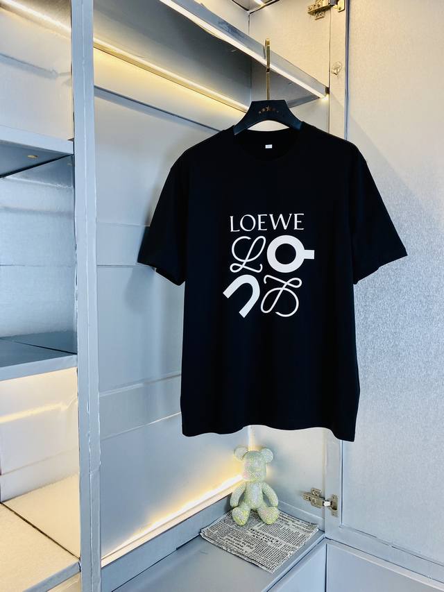 穿210斤 胖子福音 情侣装罗意威LOEWE 原单品质 2025最新款 男装短袖T恤 精选专柜订制顶级丝光棉进口面料 所有细节做工完美1比1复刻 还原正品百分百