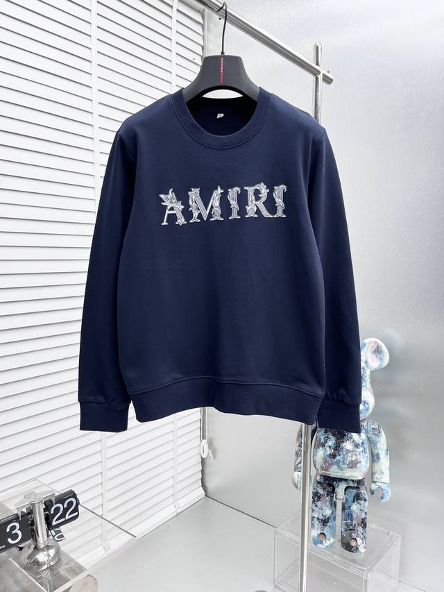 Amiri*秋冬新款轻薄休闲卫衣，时尚百搭爆款，原版进口面料胸前logo图案设计手感超柔软细腻穿着亲肤舒适高端精品代工厂精细做工上身非常赞男士必备单品 尺码M-